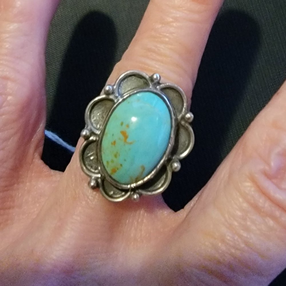 Navajo Turquoise/Sterling Silver Ring - Vintage